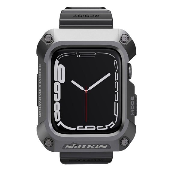 NILLKIN Ruidong Series Alloy + TPU Integrated Watch Band For Apple Watch Series 8&7 45mm(Grey)