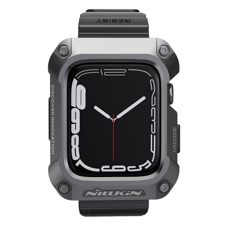 NILLKIN Ruidong Series Alloy + TPU Integrated Watch Band For Apple Watch Series SE 2&6&SE&5&4 44mm(Black) - Watch Bands by NILLKIN | Online Shopping South Africa | PMC TechLife | Buy Now Pay Later Mobicred