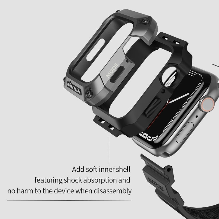 NILLKIN Ruidong Series Alloy + TPU Integrated Watch Band For Apple Watch Series SE 2&6&SE&5&4 44mm(Black) - Watch Bands by NILLKIN | Online Shopping South Africa | PMC TechLife | Buy Now Pay Later Mobicred