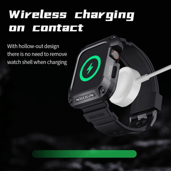 NILLKIN Ruidong Series Alloy + TPU Integrated Watch Band For Apple Watch Series SE 2&6&SE&5&4 44mm(Black)