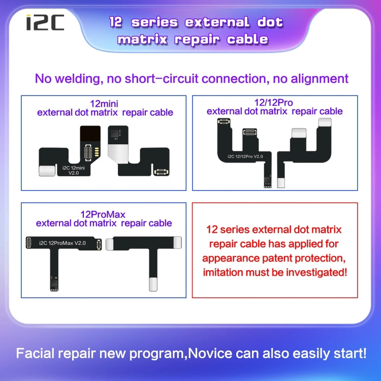 For iPhone 12 mini i2C MC12 SK-BOX Dot-matrix Flex Cable V2.0 - Test Tools by i2C | Online Shopping South Africa | PMC Jewellery | Buy Now Pay Later Mobicred