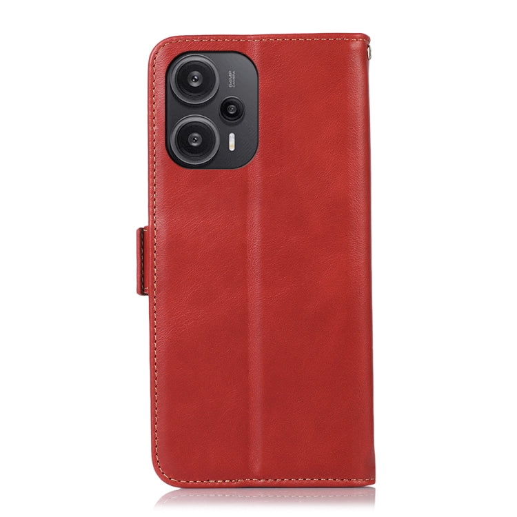For Xiaomi Redmi Note 12 Turbo 5G Crazy Horse Top Layer Cowhide Leather Phone Case(Red) - Xiaomi Cases by PMC Jewellery | Online Shopping South Africa | PMC Jewellery