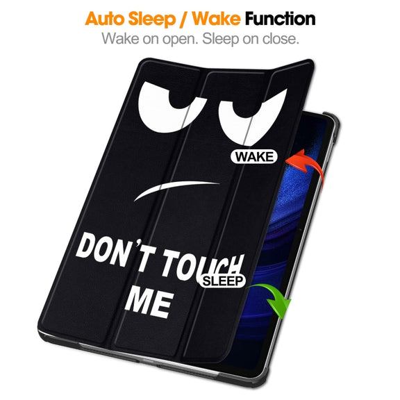 For Xiaomi Pad 6 / 6 Pro Custer Painted 3-Fold Stand Leather Smart Tablet Case(Big Eye ME)