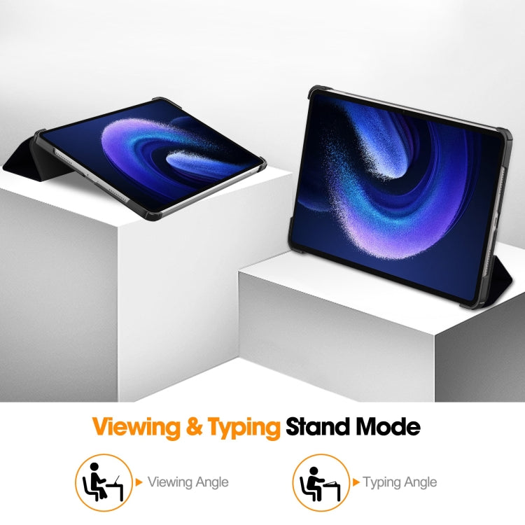 For Xiaomi Pad 6 / 6 Pro Custer Painted 3-Fold Stand Leather Smart Tablet Case(Big Eye ME) - free shipping - PMC TechLife - Order now!