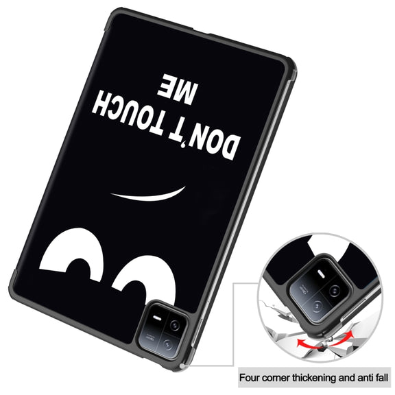 For Xiaomi Pad 6 / 6 Pro Custer Painted 3-Fold Stand Leather Smart Tablet Case(Big Eye ME)