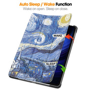 For Xiaomi Pad 6 / 6 Pro Custer Painted 3-Fold Stand Leather Smart Tablet Case(Starry Sky)