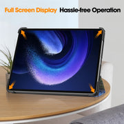 For Xiaomi Pad 6 / 6 Pro Custer Painted 3-Fold Stand Leather Smart Tablet Case(Starry Sky)