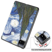 For Xiaomi Pad 6 / 6 Pro Custer Painted 3-Fold Stand Leather Smart Tablet Case(Starry Sky)