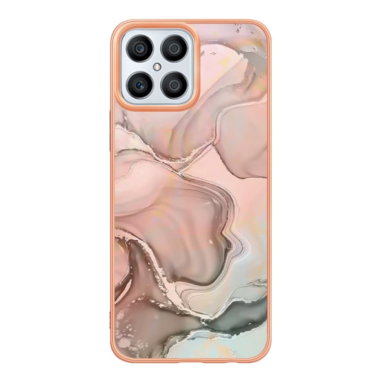 For Honor X8 4G Electroplating Marble Dual-side IMD Phone Case(Rose Gold 015) - free shipping - PMC TechLife - Order now!