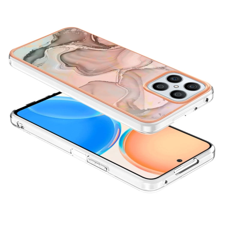 For Honor X8 4G Electroplating Marble Dual-side IMD Phone Case(Rose Gold 015) - free shipping - PMC TechLife - Order now!
