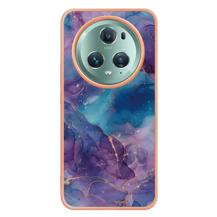 For Honor Magic5 Pro Electroplating Marble Dual-side IMD Phone Case(Purple 016) - free shipping - PMC TechLife - Order now!