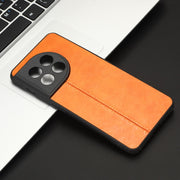 For OnePlus 11 5G Sewing Cow Pattern Skin PC + PU + TPU Phone Case(Orange)