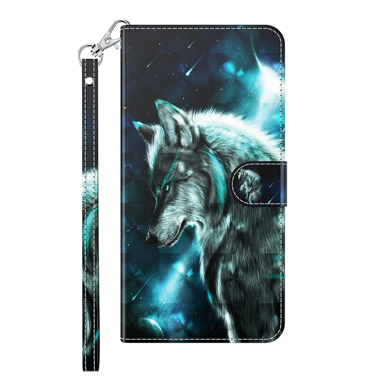 For Xiaomi Redmi Note 12 4G Global 3D Painting Pattern Flip Leather Phone Case(Wolf) - free shipping - PMC TechLife - Order now!