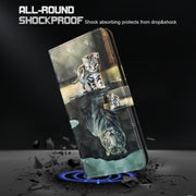 For Xiaomi Redmi Note 12 4G Global 3D Painting Pattern Flip Leather Phone Case(Cat Tiger)