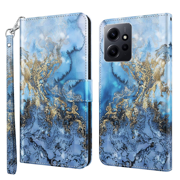 For Xiaomi Redmi Note 12 4G Global 3D Painting Pattern Flip Leather Phone Case(Milky Way)