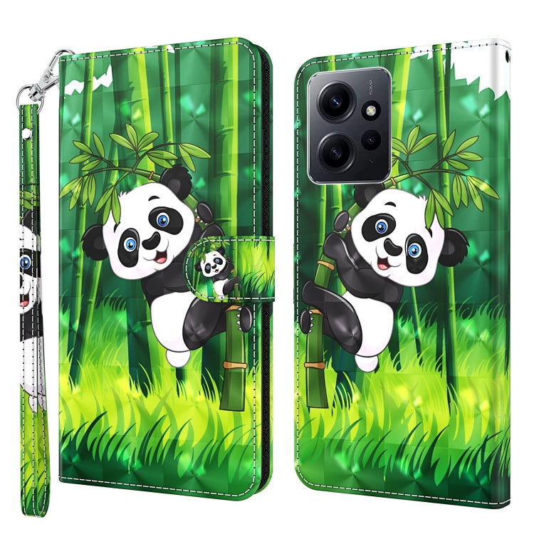 For Xiaomi Redmi Note 12 4G Global 3D Painting Pattern Flip Leather Phone Case(Bamboo Panda) - free shipping - PMC TechLife - Order now!