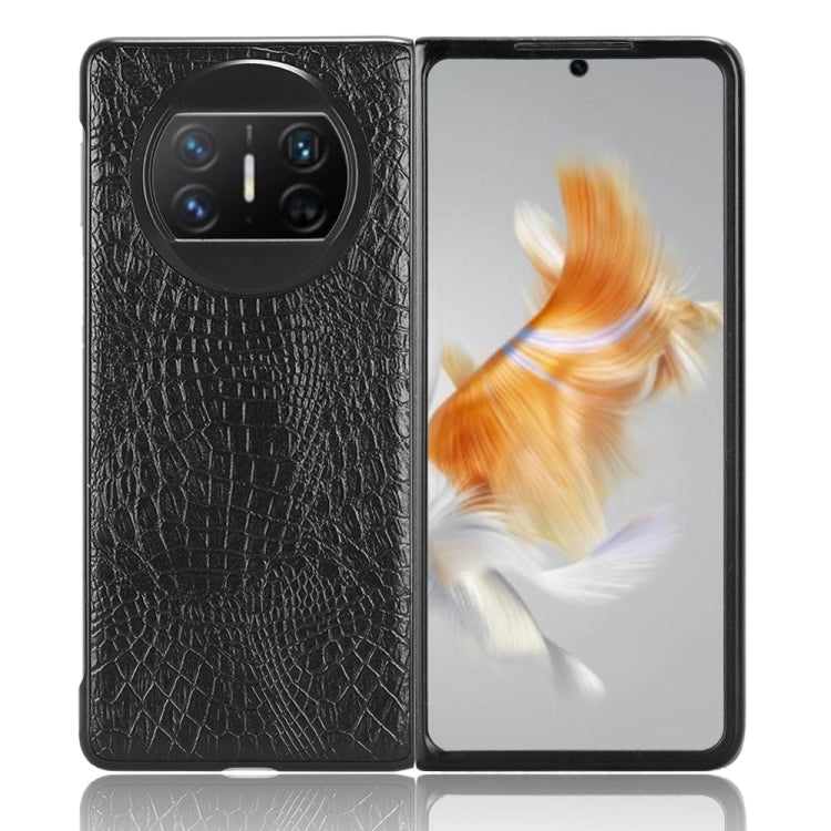For Huawei Mate X3 Crocodile Texture Phone Case(Black) - Huawei Cases by PMC TechLife | Online Shopping South Africa | PMC TechLife | Buy Now Pay Later Mobicred
