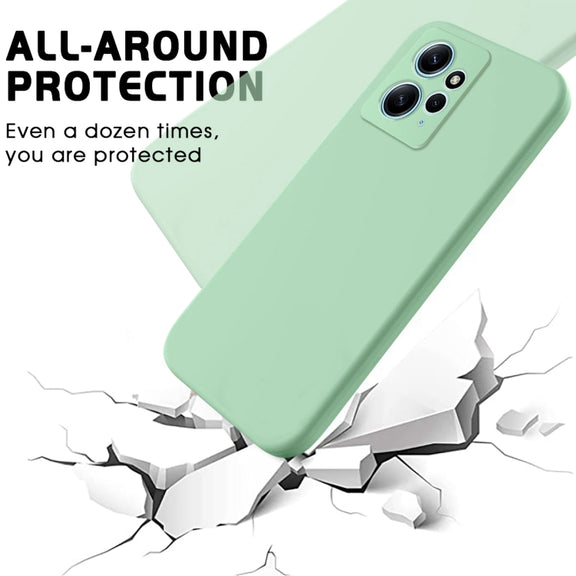 For Xiaomi Redmi Note 12 4G Global Pure Color Liquid Silicone Shockproof Phone Case(Green)