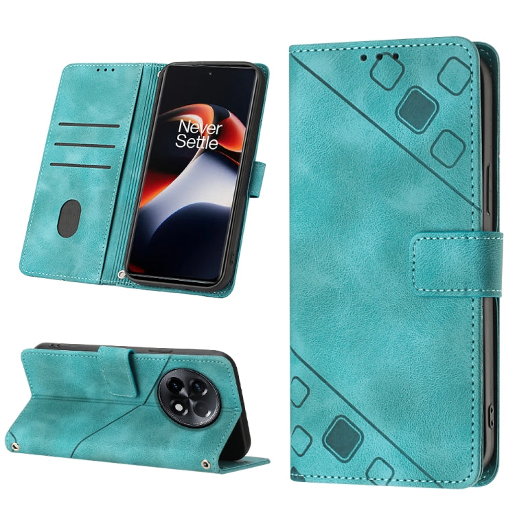 For OnePlus Ace 2 5G / 11R 5G Skin-feel Embossed Leather Phone Case(Green) - free shipping - PMC TechLife - Order now!