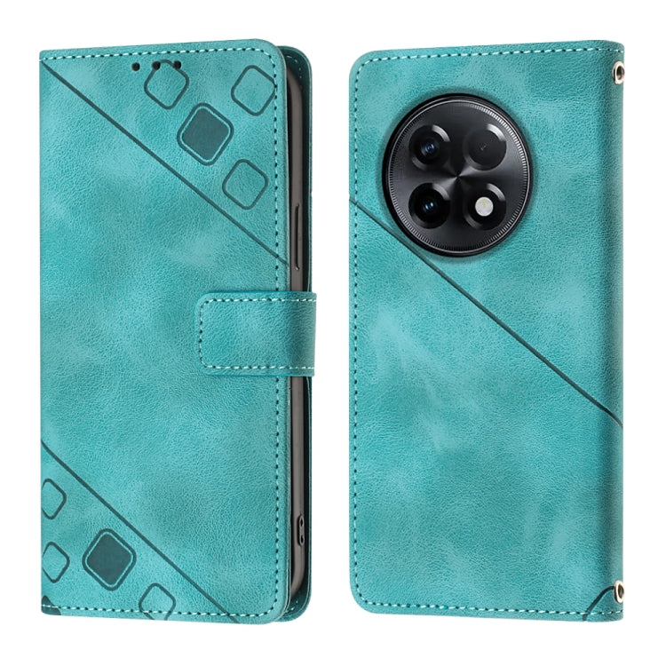 For OnePlus Ace 2 5G / 11R 5G Skin-feel Embossed Leather Phone Case(Green) - free shipping - PMC TechLife - Order now!