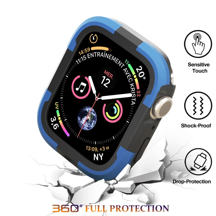 For Apple Watch Series SE 2&6&SE&5&4 40mm Armor Frame Watch Case(Blue) - Smart Wear by PMC TechLife | Online Shopping South Africa | PMC TechLife
