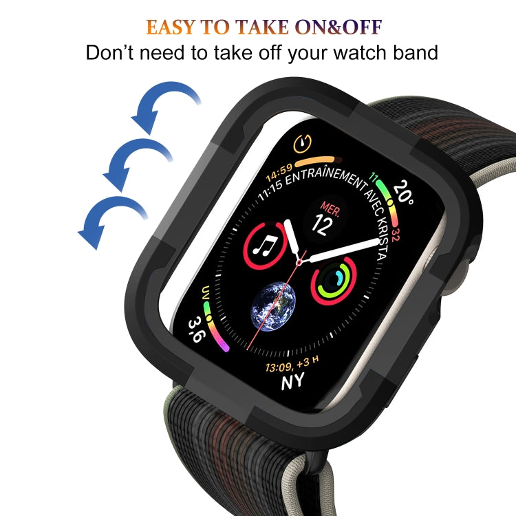 For Apple Watch Series 8 & 7 41mm Armor Frame Watch Case(Black)