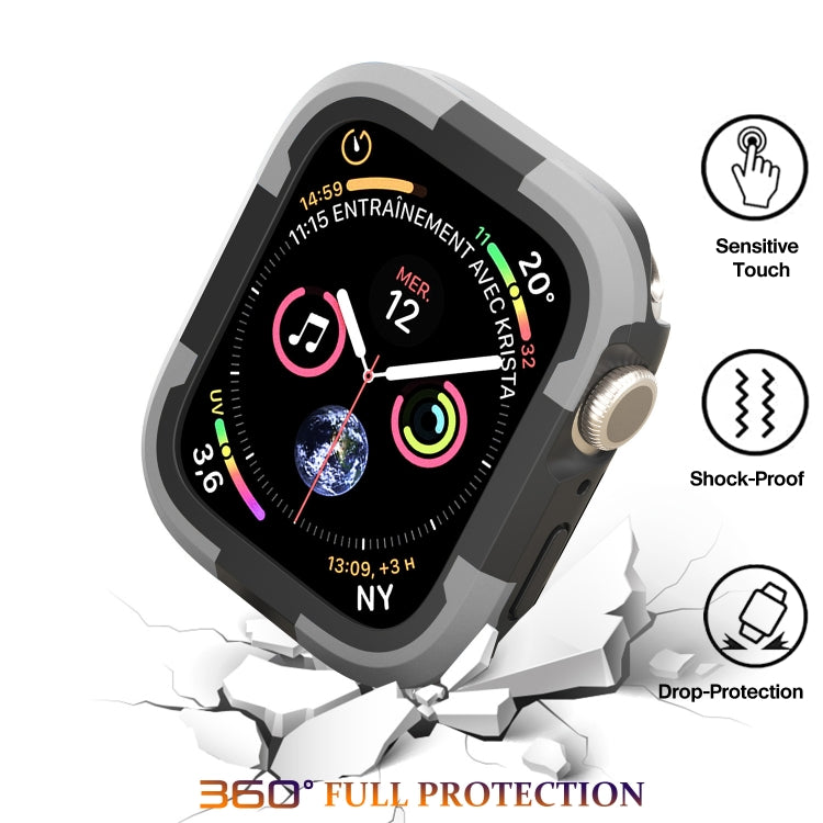 For Apple Watch Series 8 & 7 41mm Armor Frame Watch Case(Grey)
