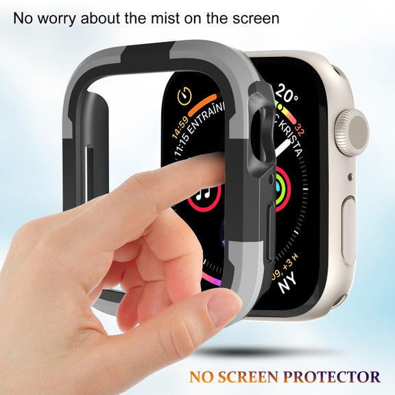 For Apple Watch Series 8 & 7 41mm Armor Frame Watch Case(Grey)