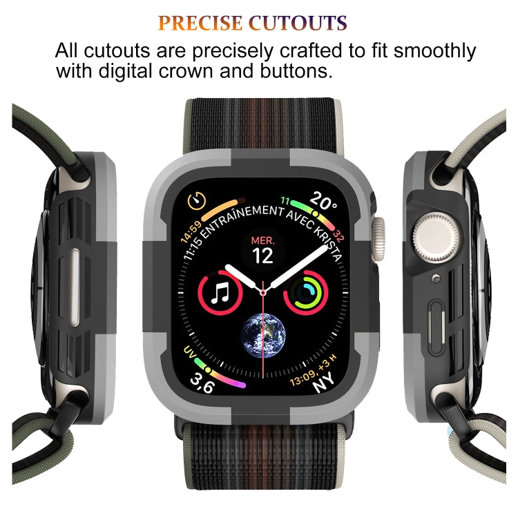 For Apple Watch Series 8 & 7 41mm Armor Frame Watch Case(Grey) - Smart Wear by PMC TechLife | Online Shopping South Africa | PMC TechLife