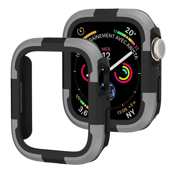For Apple Watch Series 8 & 7 41mm Armor Frame Watch Case(Grey)
