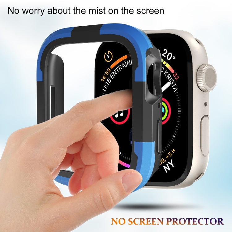 For Apple Watch Series 8 & 7 41mm Armor Frame Watch Case(Blue) - Smart Wear by PMC TechLife | Online Shopping South Africa | PMC TechLife