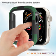 For Apple Watch Series 8 & 7 41mm Armor Frame Watch Case(Green)