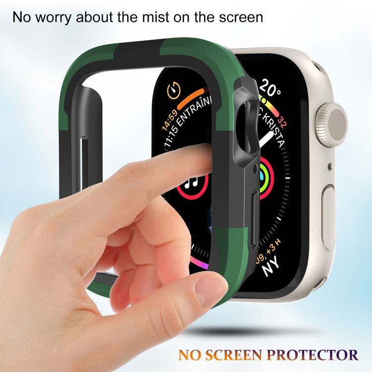 For Apple Watch Series 8 & 7 41mm Armor Frame Watch Case(Green)