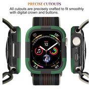 For Apple Watch Series 8 & 7 41mm Armor Frame Watch Case(Green)