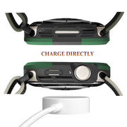 For Apple Watch Series 8 & 7 41mm Armor Frame Watch Case(Green)