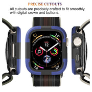 For Apple Watch Series 8 & 7 41mm Armor Frame Watch Case(Purple)