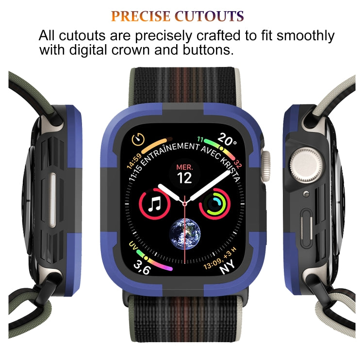 For Apple Watch Series 8 & 7 41mm Armor Frame Watch Case(Purple)