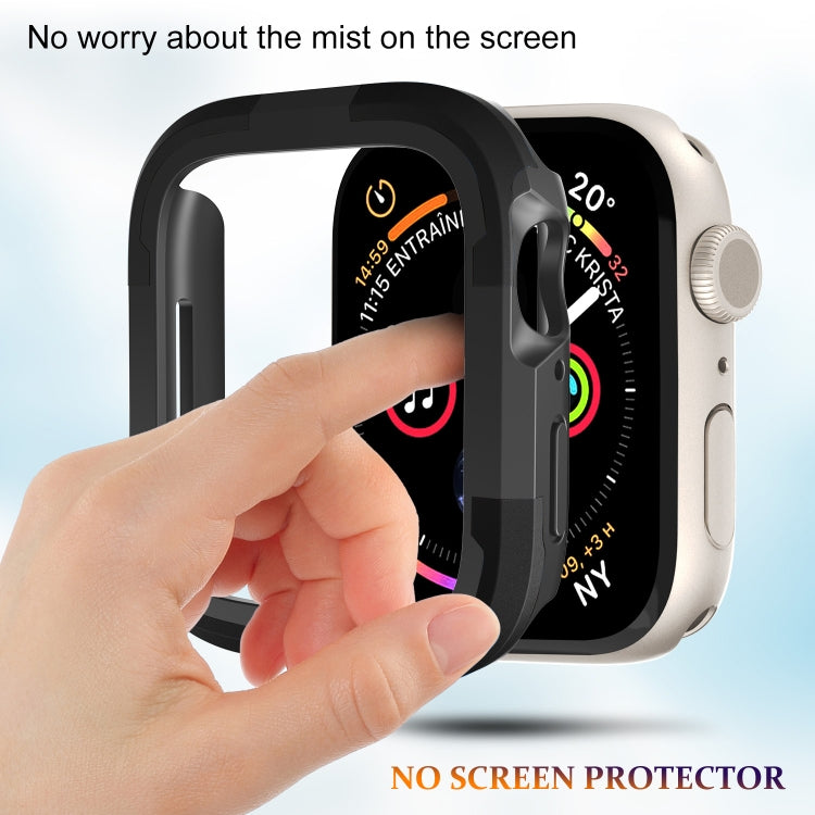 For Apple Watch Series SE 2&6&SE&5&4 44mm Armor Frame Watch Case(Black)
