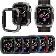 For Apple Watch Series SE 2&6&SE&5&4 44mm Armor Frame Watch Case(Grey)