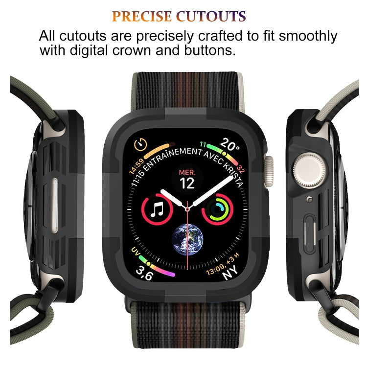For Apple Watch Series 8 & 7 45mm Armor Frame Watch Case(Black)