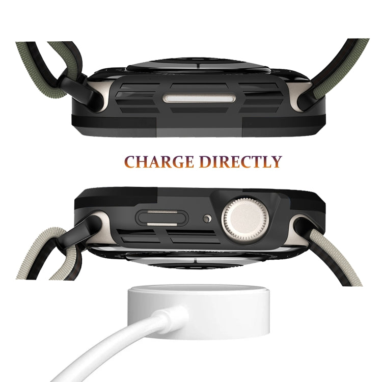 For Apple Watch Series 8 & 7 45mm Armor Frame Watch Case(Black) - Smart Wear by PMC TechLife | Online Shopping South Africa | PMC TechLife