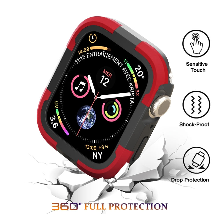 For Apple Watch Series 8 & 7 45mm Armor Frame Watch Case(Red) - Smart Wear by PMC TechLife | Online Shopping South Africa | PMC TechLife