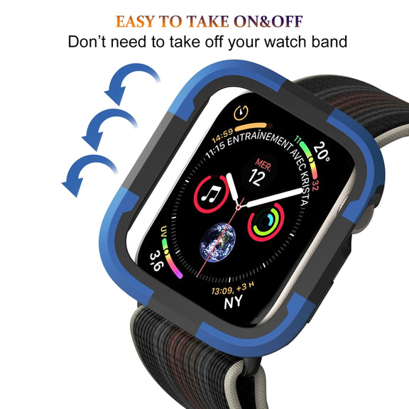 For Apple Watch Series 8 & 7 45mm Armor Frame Watch Case(Blue)
