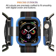 For Apple Watch Series 8 & 7 45mm Armor Frame Watch Case(Blue)