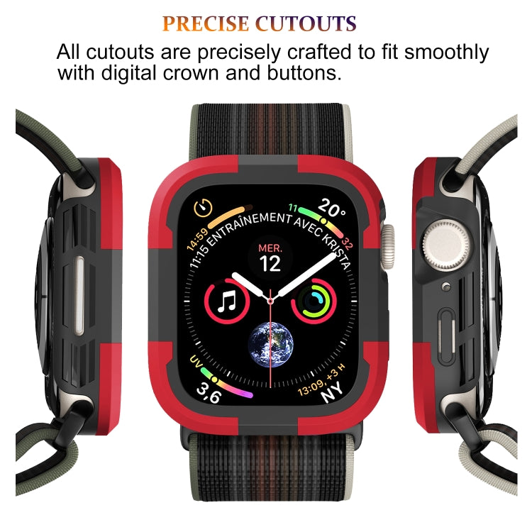 For Apple Watch Ultra 49mm Armor Frame Watch Case(Red)
