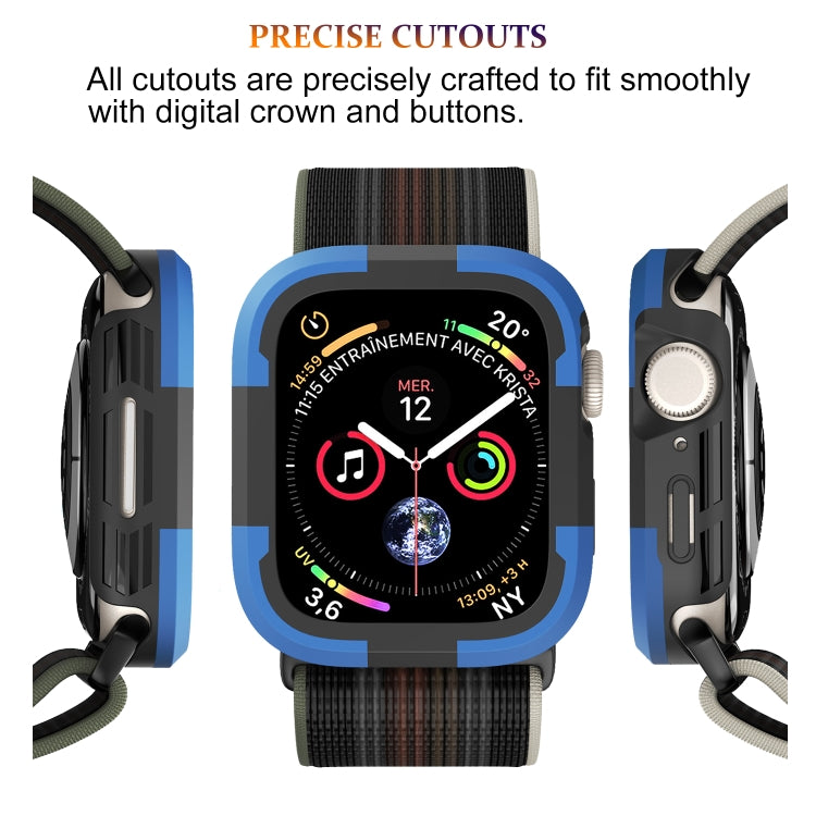For Apple Watch Ultra 49mm Armor Frame Watch Case(Blue)