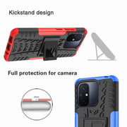 For Xiaomi Redmi 12C Tire Texture TPU + PC Phone Case with Holder(Blue)