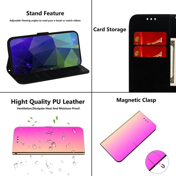 For Samsung Galaxy M14 Imitated Mirror Surface Leather Phone Case(Gradient Color)