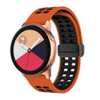 20mm Double-row Hole Folding Black Buckle Two-color Silicone Watch Band(Orange Black) - Smart Wear by PMC TechLife | Online Shopping South Africa | PMC TechLife