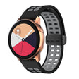 20mm Double-row Hole Folding Black Buckle Two-color Silicone Watch Band(Black Grey) - Smart Wear by PMC TechLife | Online Shopping South Africa | PMC TechLife